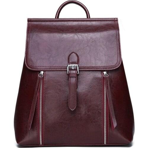 Fashion Womens Backpack Pu Leather Teen Girl Backpack Shoulder Bag Ladies Travel Bag