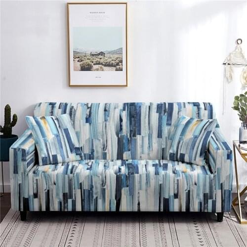 3D Printing Soft Silky Stretch Couch Cover All-inclusive Elastic Universal Sectional Sofa Cover Home Decor Dustproof Chair Cover
