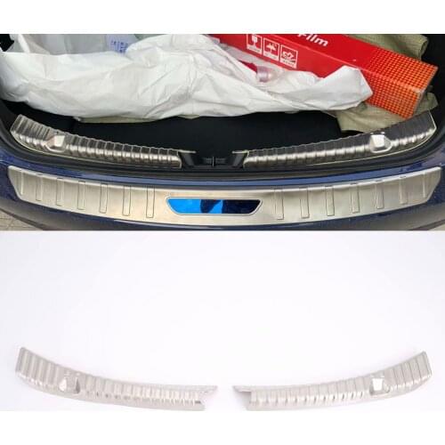 Stainless steel Car Rear Guard Bumper Protector Trim Cover car sticker plate style For Tesla Tnc Model 3 2017 2018 2019