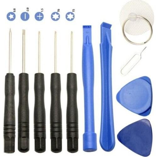 Professional 11 in 1 Cell Phones Opening Pry Repair Microtech Tool Kits Smartphone Screwdrivers Set iPhone Samsung HTC Moto Sony