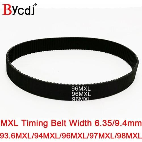 MXL Timing belt B117 B118 B120B121B123MXL Teeth Width 6.4/9.4mm 2.032mm Pitch Synchronous belt 93.6MXL 94MXL 96MXL 97MXL 98MXL