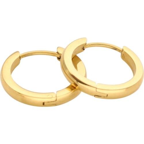 Korean Star with Hot Circle Titanium Ear Earrings 316 Stainless Steel Arc Earring for Women Men Free Shipping