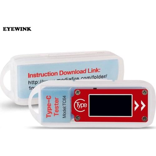 TC64 Type-C color LCD USB Voltmeter ammeter voltage current meter multimeter battery PD charge power bank USB Tester