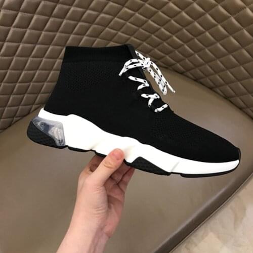 High Cut Lace up Knitting Sock Speed Trainer Man 2021 Luxury Designer Fashion Casual Brand Woman Top Shoes Sneaker
