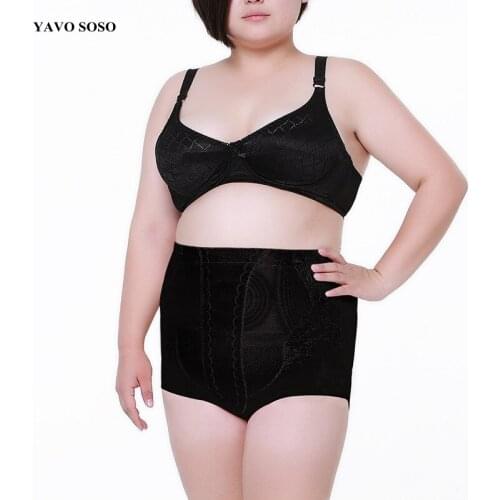YAVO SOSO Breathable Sexy lace Plus Size 5XL high waist women underwear abdomen pants control panties slim body shaping shapers