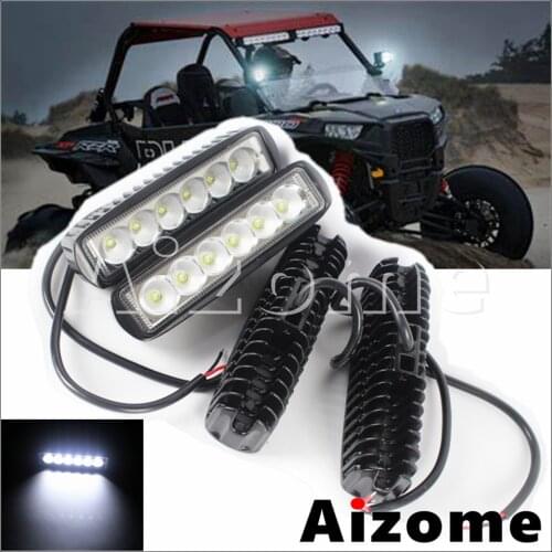 2" Slim Single Row UTV LED Lights Bar W/Installation Tool /Braket Kit For Polaris RZR Honda Pioneer Can-Am Kawasaki Kubota RTV