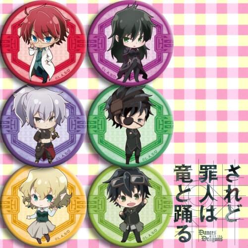 1pc 58 mm Dances with the Dragons Brooch Badges