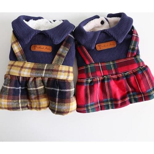 2021 Cat Dog Dress Winter Doggie Puppy Skirt Princess Costume Apparel Warm Dog Clothes Coat Outfit Yorkshire Pomeranian Clothing