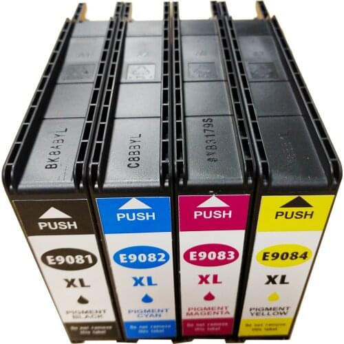 4BK+2C+2M+2Y Compatible Ink Cartridge For EPSON T9081 T9082 T9083 T9084 WF-6090DW 6590DWF Printer