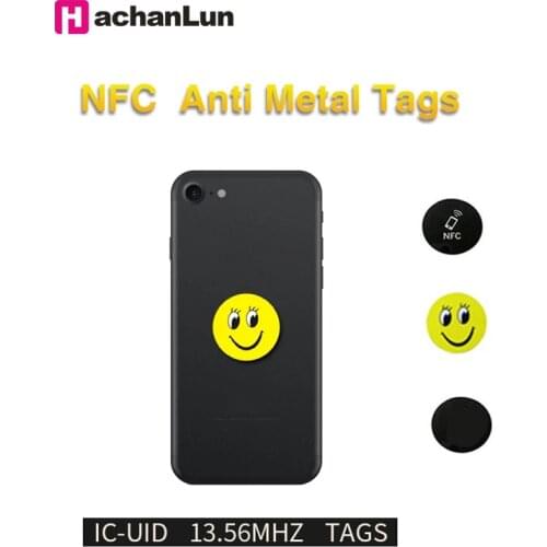 5/10 PCS NFC 13.56Mhz S50 Writable IC UID Anti Metal Interference Cartoon Tags Stickers Proximity Card Label For RFID NFC Copier