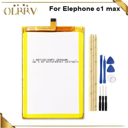 2800mAh Battery For elephone c1 max Batterie Bateria Batterij Accumulator AKKU +Tools