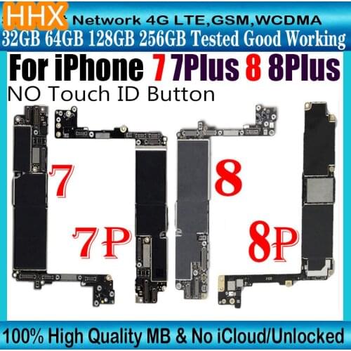 Free iCloud Unlocked For iPhone 8 Plus 7 Plus Motherboard 32G 64GB 128GB 256GB Logic board With IOS System Support Update