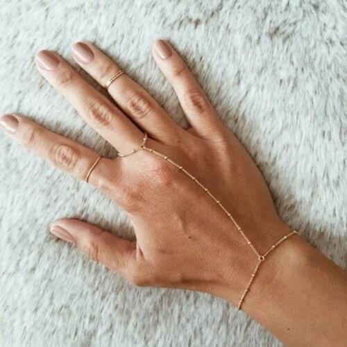 Boho Gold Silver Color Satellite Chain Slave Bracelet Charm Minimalist Friendship Bracelet Jewelry