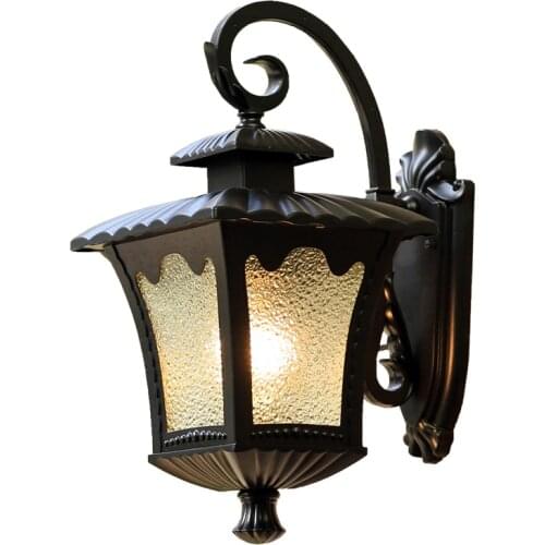 Black Waterproof Outdoor Wall Light rustic Sconce Wall Lights Retro Courtyard Lamp Balcony corridor Outdoor Lighting Fixture