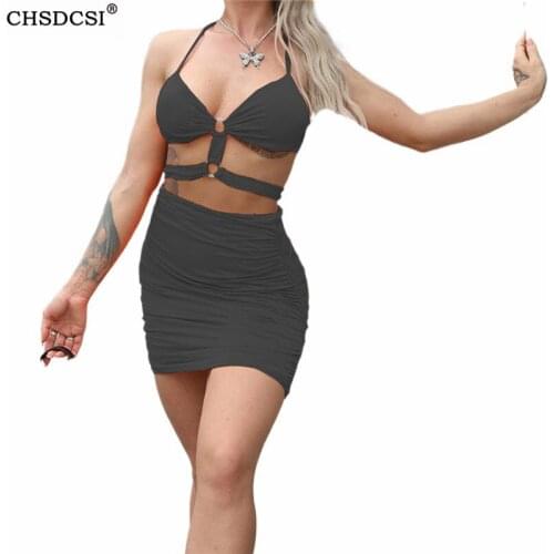 CHSDCSI Solid Summer Dresses