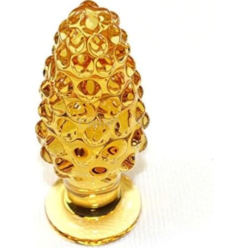 10cm Length Glass Made Big Anal Butt Plug with Spots