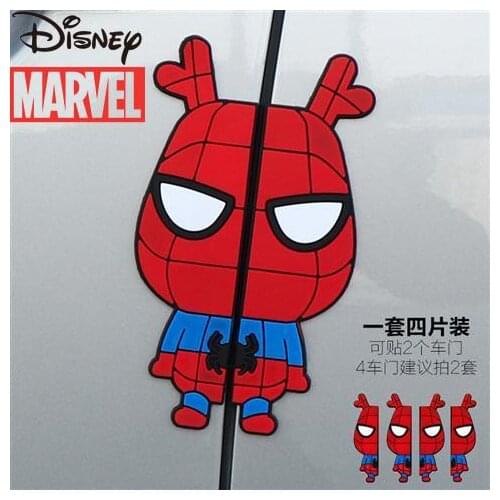 Disney Marvel Iron Man Spiderman Body Anti-collision Strip Decorative Sticker 3D Three-dimensional Anti-collision Sticker