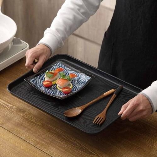 OTHERHOUSE Wooded Serving Tray Bread Dessert Plate Dish Cake Dinnerware Food Tea Plates Fruit Saucer Kitchen Dinner Plate