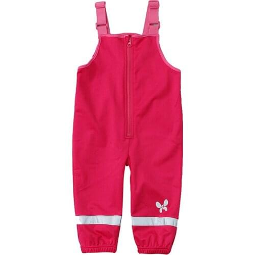 Kids/boys/girls/toddler/ baby overalls, windproof/waterproof jumpsuit, size 74 to 92, navy & rose color