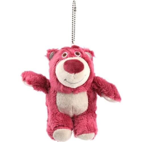 Disney Toy Story Lotso Stuffed Plush Toys 10cm Cute Cartoon Lotso Strawberry Bear Plush Doll Toys Gifts for Kids Baby