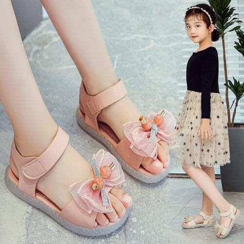 Skoex Summer Rainbow Children Sandals Girl Sport Sandals New Style Child Pu Leather Kids Shoes Fisherman Beach Shoe Girl Slipper