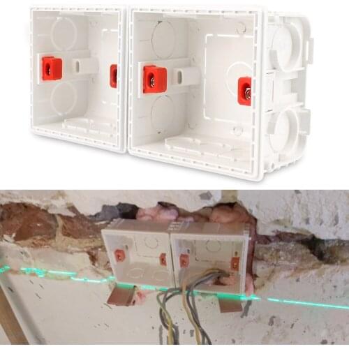 Wall-mounted Mounting Cassette Boxes Concealed Internal Adjustable Switch Socket Junction Box 50mm Depth 86 Type