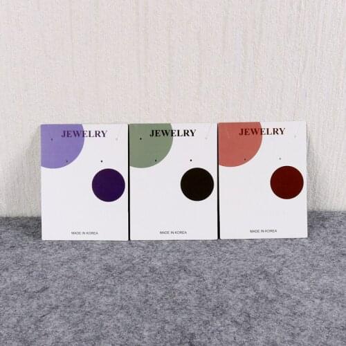 New 9*12cm 100pcs/Lot Colorful Round Pattern Earring Display Holder Necklace Jewelry Packing Card 400g Coated Paper High Quality