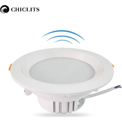 New Radar Sensor LED Downlight 5W 7W 220V Recessed Ceiling Spot light Lamp Energy Saving Light for Home Kitchen Round Shape