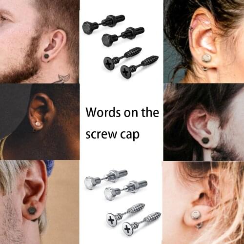 Newest False Ear Expander/Ear Bone Nail/Ear Nail Hexagon screw Stainless Steel Labret Lip Bar Rings Stud Cartilage Ear Piercing