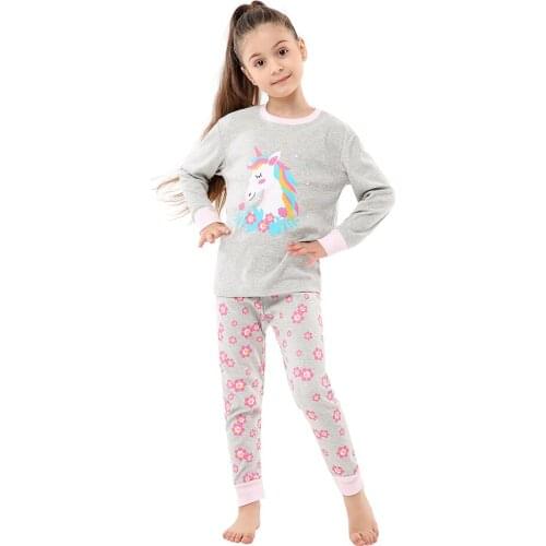 Pyjamas Kids Cotton Toddler Cartoon Children Pajamas Sets for Baby Girls Boys Long Sleeve Sleepwear Pijama Comfortable Homewear
