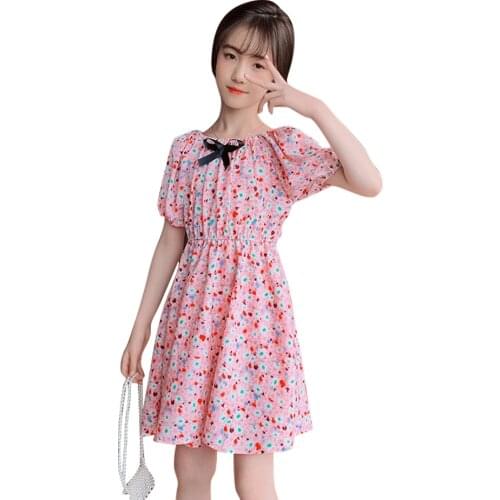 Girls Dress Floral Girl Child Dress 2021 Newest Dress For Kids Summer Girls Costumes Kids 6 8 10 12 14