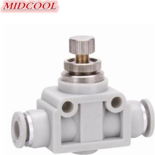 APA Pneumatic Air Speed Controller Tube Gas Flow Adjust Valve Connector Fitting 4mm 6mm 8mm