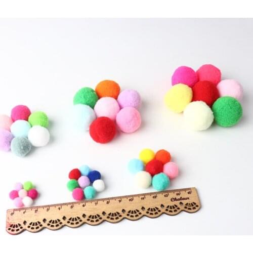 8Mm Mini High Elastic Pompom Color Artificial Plush Pom Pom Crafts Soft Wedding Home Decoration Clothing Sewing Accessories 20g