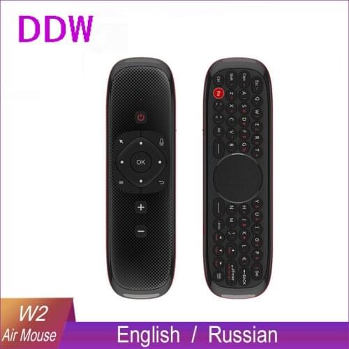 W2 Air Mouse Voice Remote Control Microphone 2.4G Wireless Mini Keyboard Gyroscope Mini Keyboard