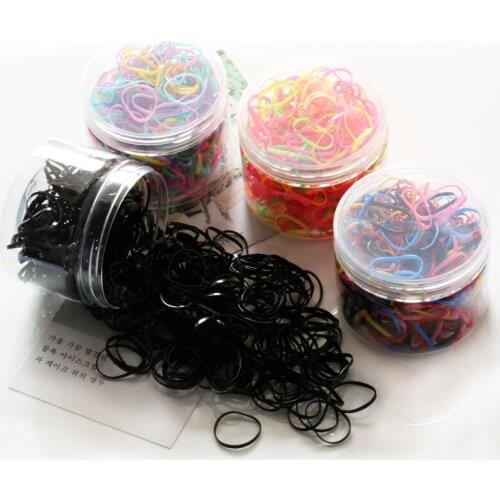 New Disposable Rubber Band Canned Childrens Baby Color Fashion Elastic Hair Band Ring Scrunchie Rope Accessories