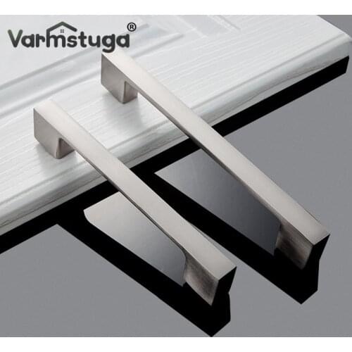 VARMSTUGA Cabinet Handles Drawer Knobs Aluminum Alloy Wardrobe Door Handle Brushed Pulls Modern Style Furniture Handle