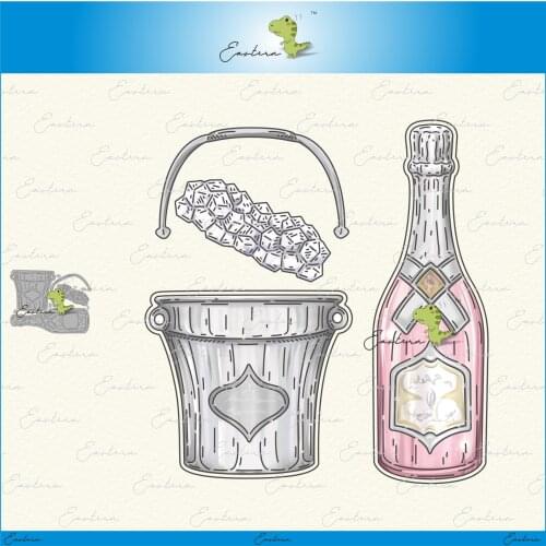 Champagne with ice Cutting Dies new 2020 Metal mould DIY dies Scrapbooking Paper Making Craft die Matching color paper dies