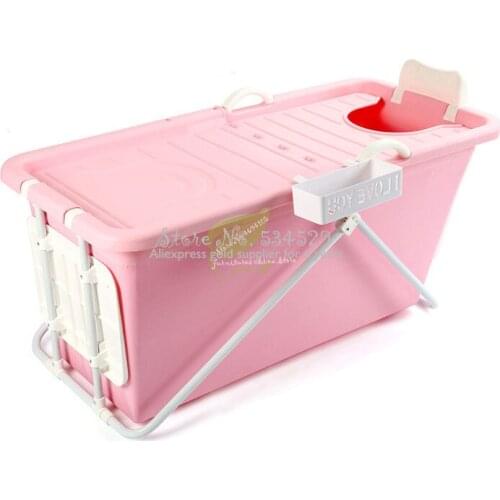 Foldable Adult Portable Bath Tub Folding Insulation Bathtub Plastic Bathtub Large Bath Barrel Non-toxic Soft Bathtub anti Slip