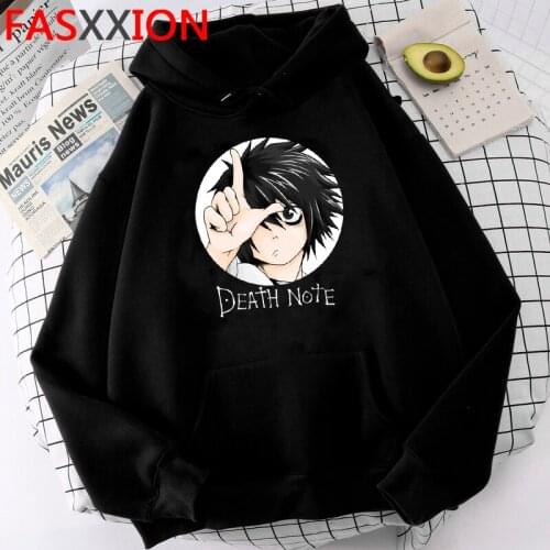 Death Note hoodies male hip hop plus size graphic male hoody clothing Oversized plus size