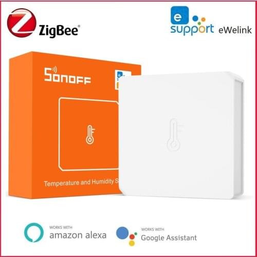 SONOFF Zigbee Smart Temperature and Humidify Sensor Detector Home Thermometer EWeLink App Control Work with Alexa Google Home