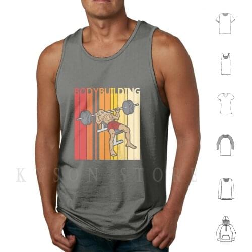 Vintage Retro Bodybuilding Tank Tops Vest Sleeveless Fitness Bodybuilding Body Building Bodybuilder Body Builder Bodybuild