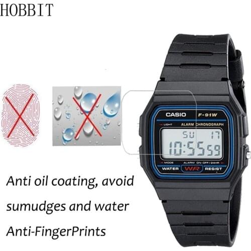 3PCS Nano Explosion-proof Screen Protector For Casio Mens Classic F91W-1 High Definition Anti-shock Smartwatch LCD Guard Film