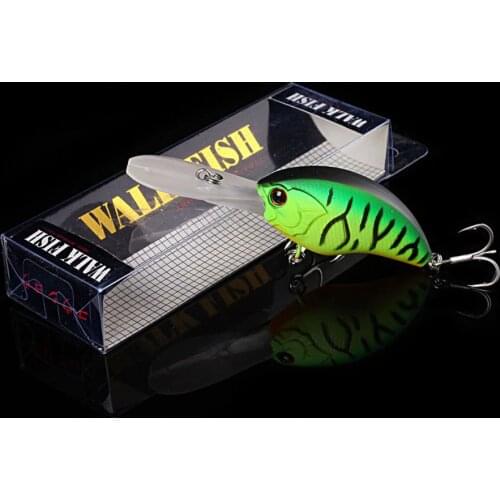 WALK FISH 1PCS Fishing Wobblers 12.2g/90mm Floating Crank bait Pike Bass Fishing Lures dive 0.8-3m isca artificial pesca