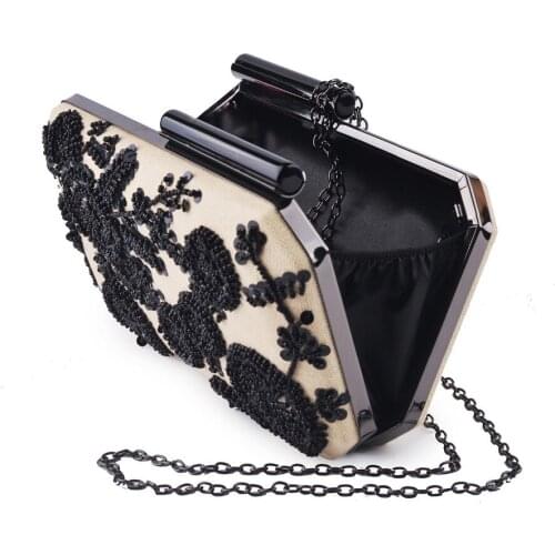 Off-white pearl beaded Clutch Bag Wedding Clutches Designer Luxury Diamond Bags Lady Evening Purse female handbags shoulder bag
