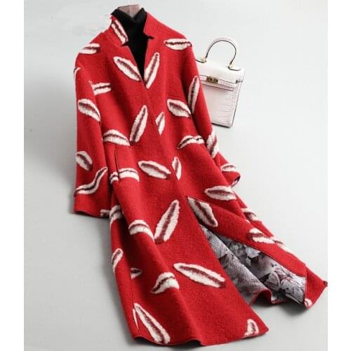 Fur Real Coat Female Sheep Shearling Winter Jacket Women Real Wool Coat Women Korean Long Jackets Manteau Femme MY4744 s