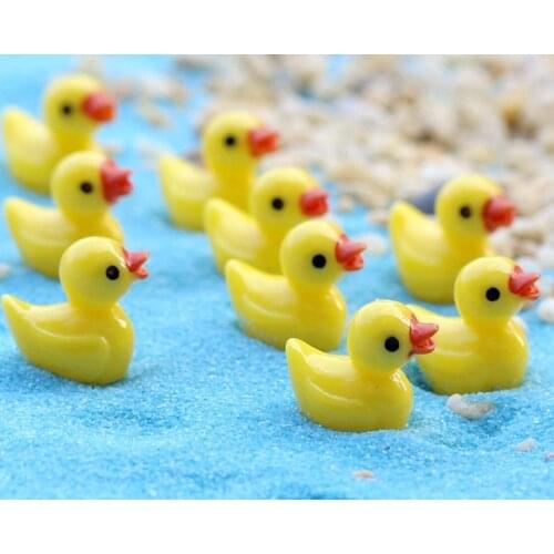 50pcs Resin Lovely Duck Cartoon Figures Miniatures Landscape Accessories For Home Garden Decoration Scrapbooking Craft Diy