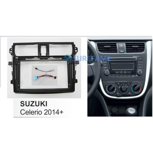 9 inch Car Fascia Radio Panel for SUZUKI Celerio 2014+; Cultus 2017+ Dash Kit Install Facia Console Bezel Adapter Plate Trim