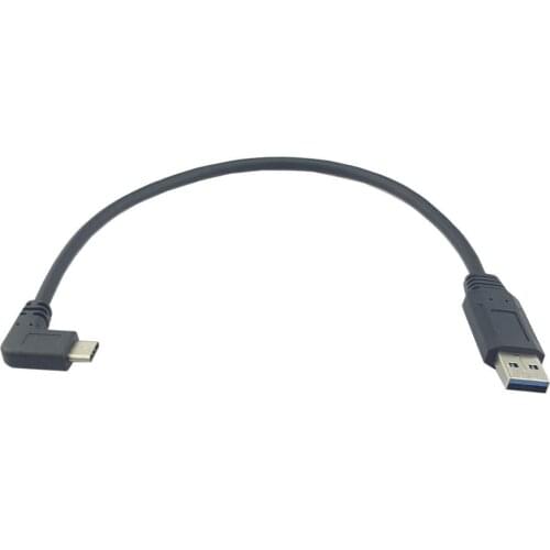 USB 3.0 A to Angled USB Type C USB C Data Sync & Charge Cord Converter Adapter For Macbook Tablet And More