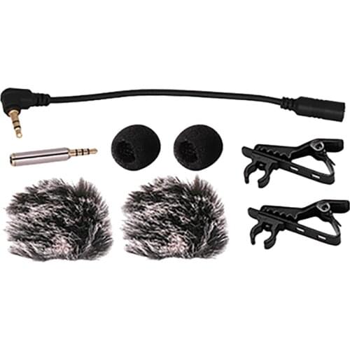 AriMic 6M Lavalier Microphone Mini Portable Two People At the Same Time Live Mobile Phone 3.5mm Lavalier Microphone
