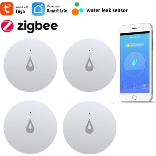 Tuya Zigbee Water Sensor Leak Detector Flood Water Leakage Alarm Support Zigbee Gateway Smartthings Smart Life APP Smart Home